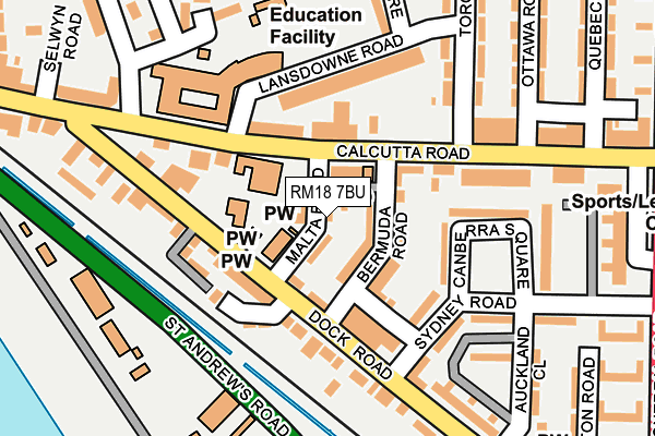 RM18 7BU map - OS OpenMap – Local (Ordnance Survey) RM18 7BU map - OS OpenMap – Local (Ordnance Survey)
