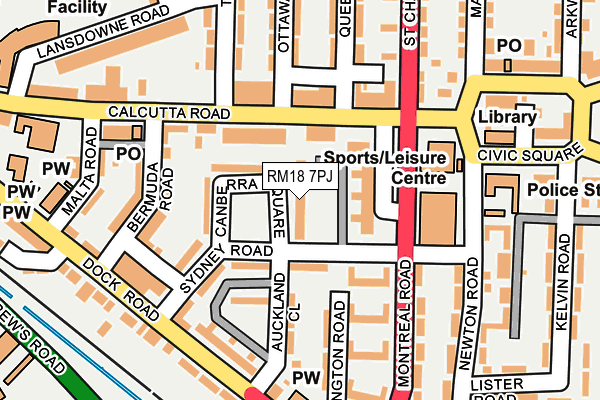 RM18 7PJ map - OS OpenMap – Local (Ordnance Survey) RM18 7PJ map - OS OpenMap – Local (Ordnance Survey)