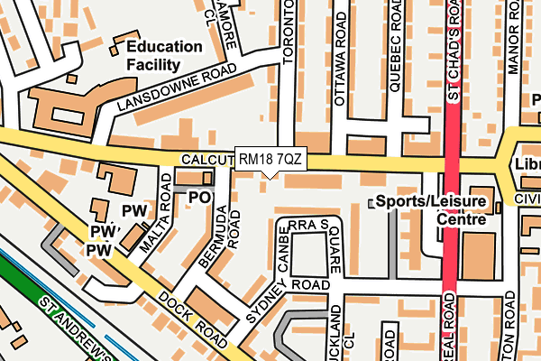 RM18 7QZ map - OS OpenMap – Local (Ordnance Survey) RM18 7QZ map - OS OpenMap – Local (Ordnance Survey)