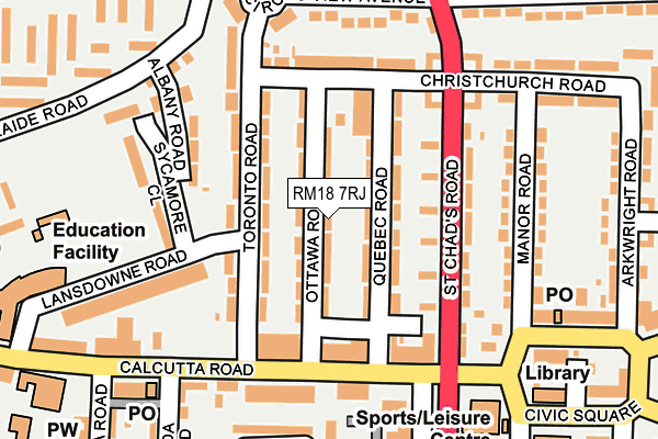 RM18 7RJ map - OS OpenMap – Local (Ordnance Survey) RM18 7RJ map - OS OpenMap – Local (Ordnance Survey)