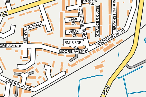 RM18 8DB map - OS OpenMap – Local (Ordnance Survey) RM18 8DB map - OS OpenMap – Local (Ordnance Survey)