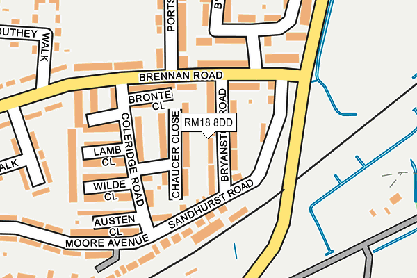 RM18 8DD map - OS OpenMap – Local (Ordnance Survey) RM18 8DD map - OS OpenMap – Local (Ordnance Survey)