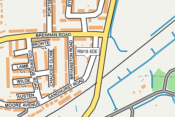 RM18 8DE map - OS OpenMap – Local (Ordnance Survey) RM18 8DE map - OS OpenMap – Local (Ordnance Survey)