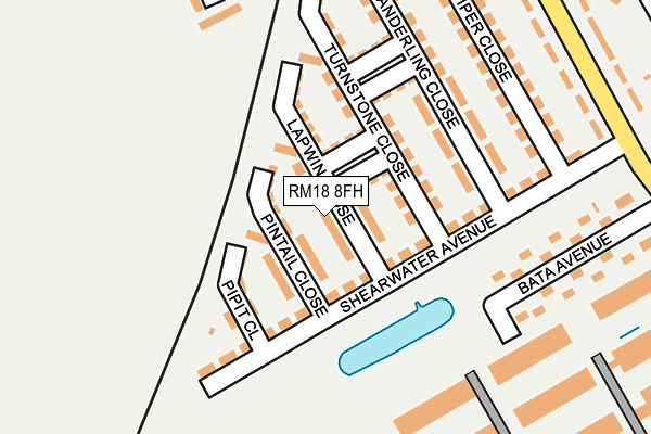 RM18 8FH map - OS OpenMap – Local (Ordnance Survey) RM18 8FH map - OS OpenMap – Local (Ordnance Survey)