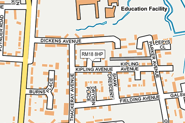 RM18 8HP map - OS OpenMap – Local (Ordnance Survey) RM18 8HP map - OS OpenMap – Local (Ordnance Survey)