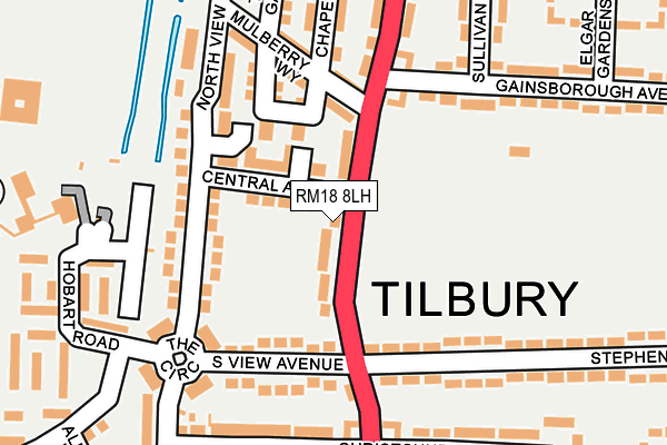 RM18 8LH map - OS OpenMap – Local (Ordnance Survey) RM18 8LH map - OS OpenMap – Local (Ordnance Survey)