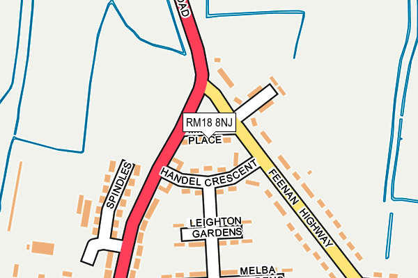 RM18 8NJ map - OS OpenMap – Local (Ordnance Survey) RM18 8NJ map - OS OpenMap – Local (Ordnance Survey)