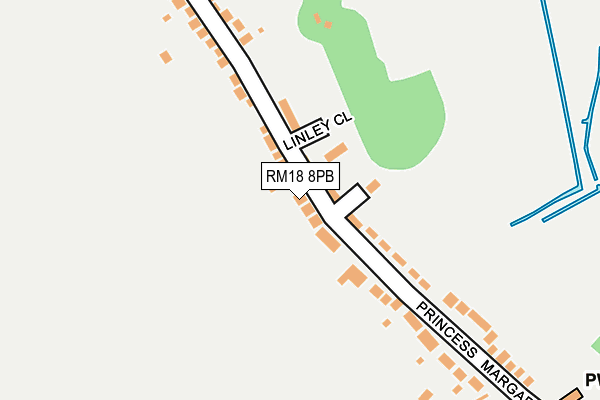 RM18 8PB map - OS OpenMap – Local (Ordnance Survey) RM18 8PB map - OS OpenMap – Local (Ordnance Survey)