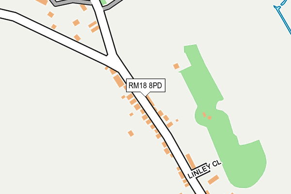 RM18 8PD map - OS OpenMap – Local (Ordnance Survey) RM18 8PD map - OS OpenMap – Local (Ordnance Survey)