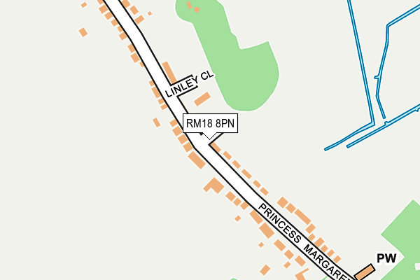RM18 8PN map - OS OpenMap – Local (Ordnance Survey) RM18 8PN map - OS OpenMap – Local (Ordnance Survey)