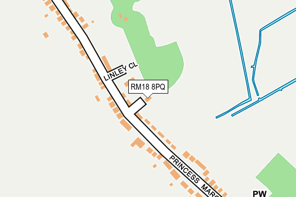 RM18 8PQ map - OS OpenMap – Local (Ordnance Survey) RM18 8PQ map - OS OpenMap – Local (Ordnance Survey)