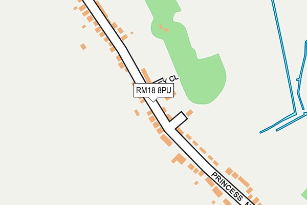 RM18 8PU map - OS OpenMap – Local (Ordnance Survey) RM18 8PU map - OS OpenMap – Local (Ordnance Survey)