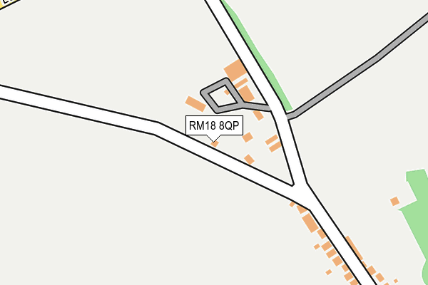 RM18 8QP map - OS OpenMap – Local (Ordnance Survey) RM18 8QP map - OS OpenMap – Local (Ordnance Survey)