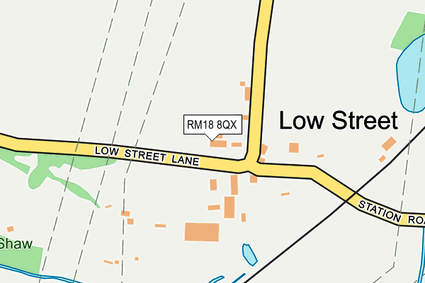 RM18 8QX map - OS OpenMap – Local (Ordnance Survey) RM18 8QX map - OS OpenMap – Local (Ordnance Survey)