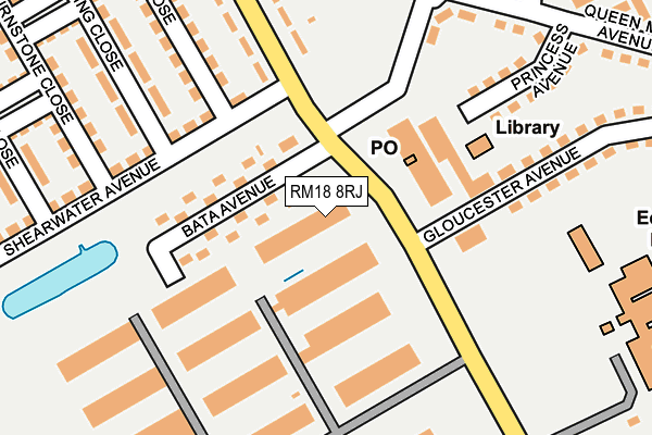 RM18 8RJ map - OS OpenMap – Local (Ordnance Survey) RM18 8RJ map - OS OpenMap – Local (Ordnance Survey)