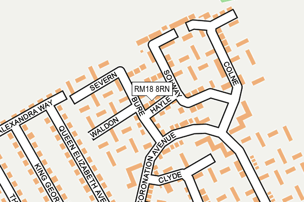 RM18 8RN map - OS OpenMap – Local (Ordnance Survey) RM18 8RN map - OS OpenMap – Local (Ordnance Survey)
