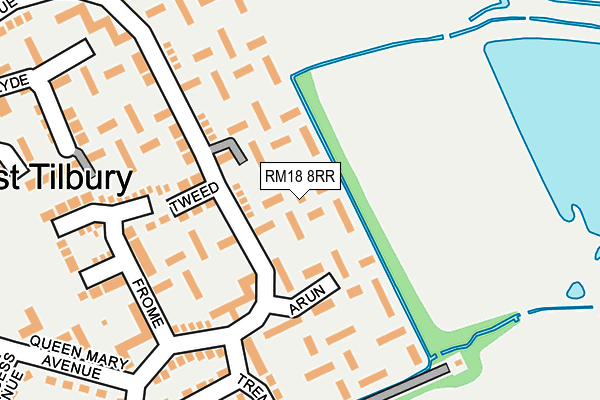 RM18 8RR map - OS OpenMap – Local (Ordnance Survey) RM18 8RR map - OS OpenMap – Local (Ordnance Survey)