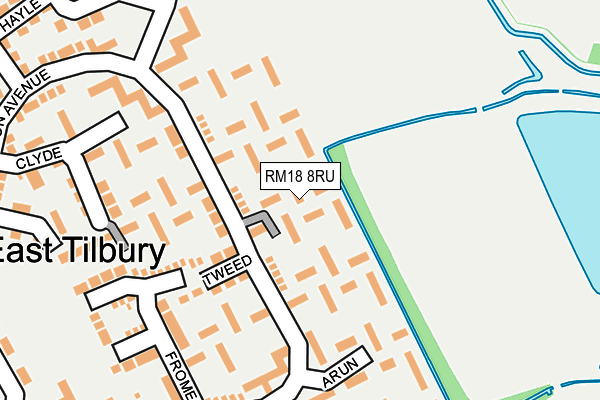 RM18 8RU map - OS OpenMap – Local (Ordnance Survey) RM18 8RU map - OS OpenMap – Local (Ordnance Survey)