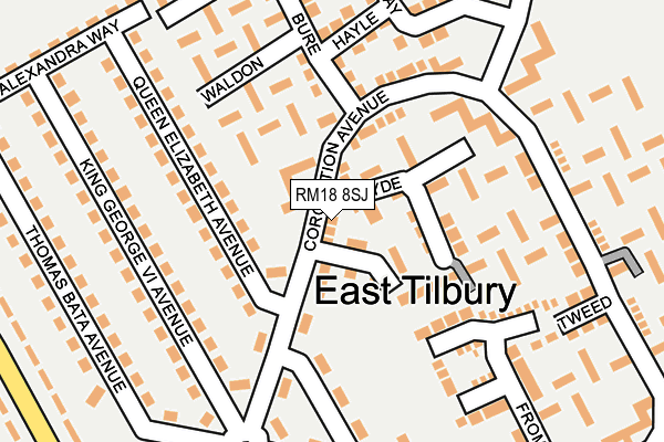 RM18 8SJ map - OS OpenMap – Local (Ordnance Survey) RM18 8SJ map - OS OpenMap – Local (Ordnance Survey)