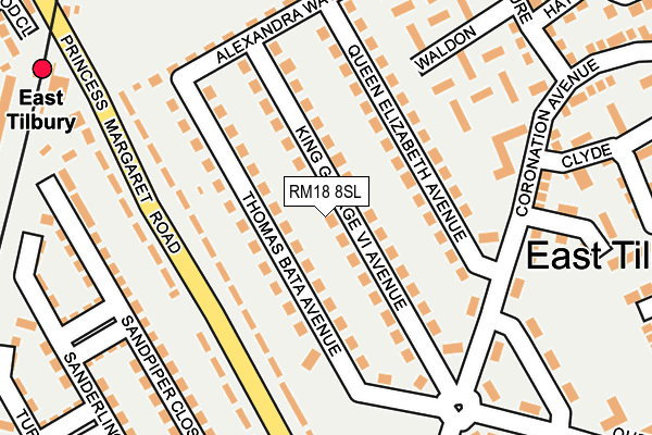 RM18 8SL map - OS OpenMap – Local (Ordnance Survey) RM18 8SL map - OS OpenMap – Local (Ordnance Survey)