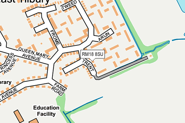 RM18 8SU map - OS OpenMap – Local (Ordnance Survey) RM18 8SU map - OS OpenMap – Local (Ordnance Survey)