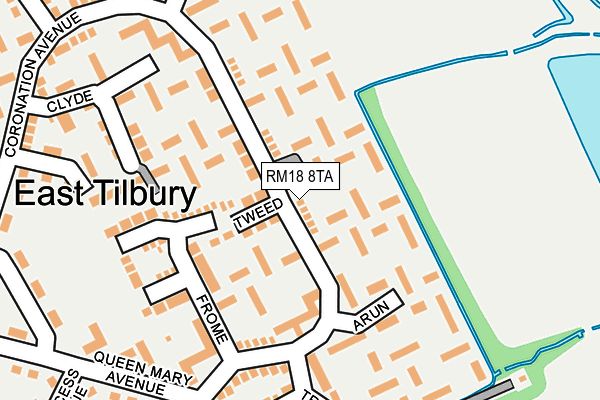 RM18 8TA map - OS OpenMap – Local (Ordnance Survey) RM18 8TA map - OS OpenMap – Local (Ordnance Survey)