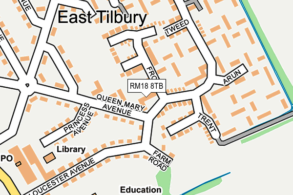 RM18 8TB map - OS OpenMap – Local (Ordnance Survey) RM18 8TB map - OS OpenMap – Local (Ordnance Survey)