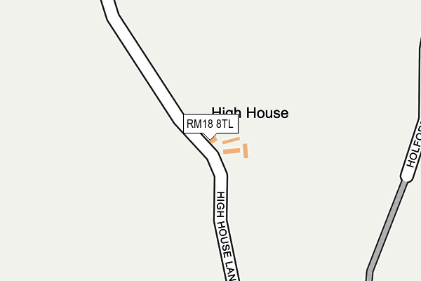 RM18 8TL map - OS OpenMap – Local (Ordnance Survey) RM18 8TL map - OS OpenMap – Local (Ordnance Survey)