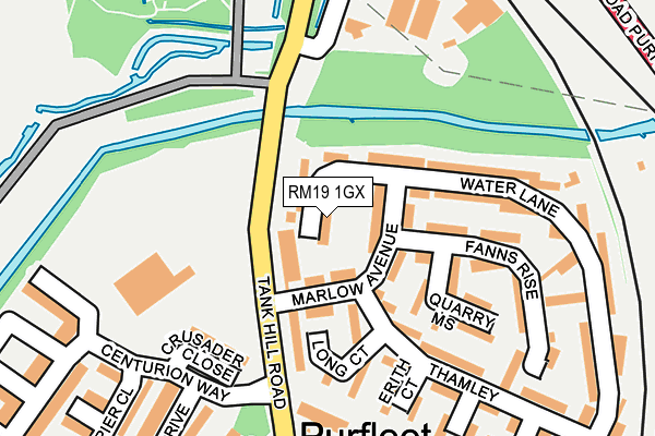 RM19 1GX map - OS OpenMap – Local (Ordnance Survey) RM19 1GX map - OS OpenMap – Local (Ordnance Survey)