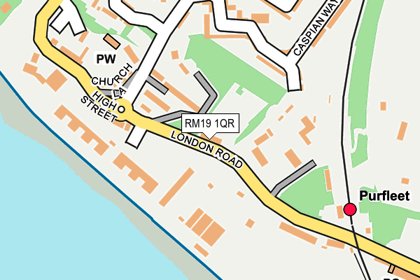 RM19 1QR map - OS OpenMap – Local (Ordnance Survey) RM19 1QR map - OS OpenMap – Local (Ordnance Survey)