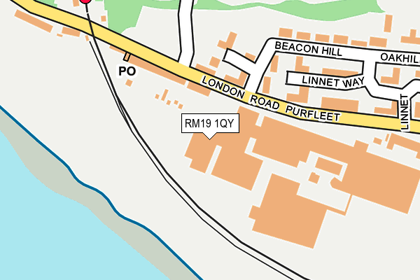RM19 1QY map - OS OpenMap – Local (Ordnance Survey) RM19 1QY map - OS OpenMap – Local (Ordnance Survey)