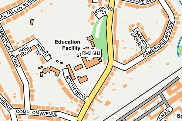 RM2 6HJ map - OS OpenMap – Local (Ordnance Survey) RM2 6HJ map - OS OpenMap – Local (Ordnance Survey)
