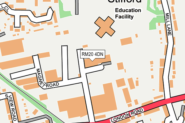 RM20 4DN map - OS OpenMap – Local (Ordnance Survey) RM20 4DN map - OS OpenMap – Local (Ordnance Survey)