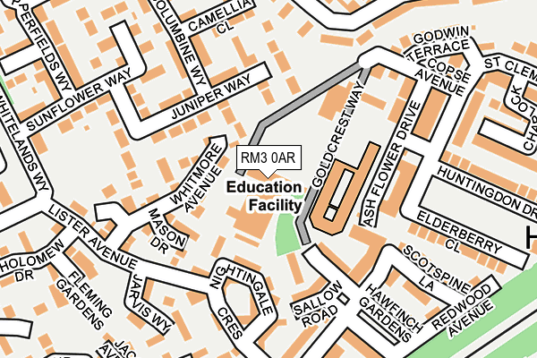 RM3 0AR map - OS OpenMap – Local (Ordnance Survey) RM3 0AR map - OS OpenMap – Local (Ordnance Survey)