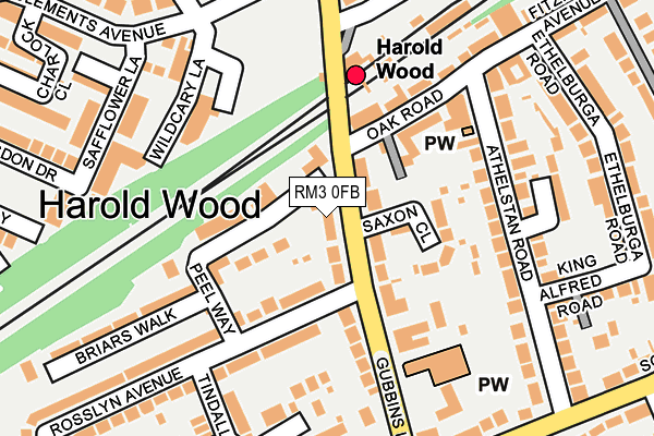 RM3 0FB map - OS OpenMap – Local (Ordnance Survey) RM3 0FB map - OS OpenMap – Local (Ordnance Survey)