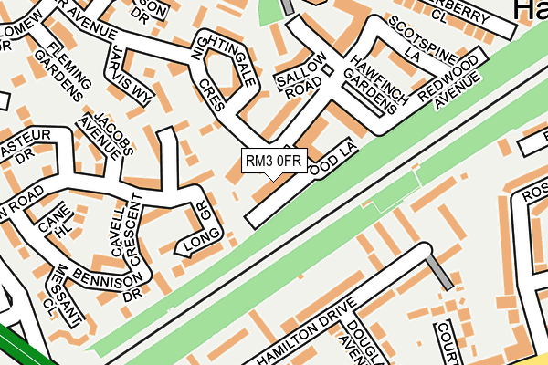 RM3 0FR map - OS OpenMap – Local (Ordnance Survey) RM3 0FR map - OS OpenMap – Local (Ordnance Survey)