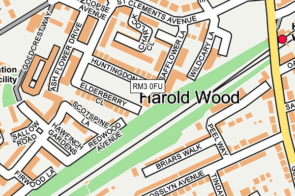 RM3 0FU map - OS OpenMap – Local (Ordnance Survey) RM3 0FU map - OS OpenMap – Local (Ordnance Survey)