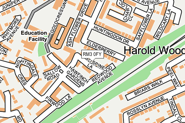 RM3 0FY map - OS OpenMap – Local (Ordnance Survey) RM3 0FY map - OS OpenMap – Local (Ordnance Survey)