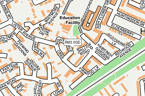 RM3 0GE map - OS OpenMap – Local (Ordnance Survey) RM3 0GE map - OS OpenMap – Local (Ordnance Survey)