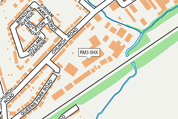 RM3 0HX map - OS OpenMap – Local (Ordnance Survey) RM3 0HX map - OS OpenMap – Local (Ordnance Survey)