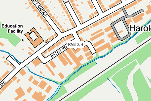 RM3 0JH map - OS OpenMap – Local (Ordnance Survey) RM3 0JH map - OS OpenMap – Local (Ordnance Survey)