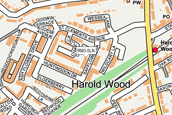 RM3 0LN map - OS OpenMap – Local (Ordnance Survey) RM3 0LN map - OS OpenMap – Local (Ordnance Survey)