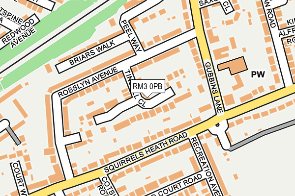RM3 0PB map - OS OpenMap – Local (Ordnance Survey) RM3 0PB map - OS OpenMap – Local (Ordnance Survey)