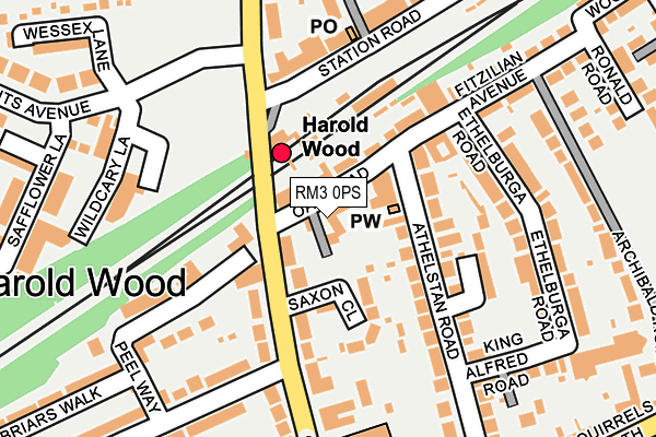 RM3 0PS map - OS OpenMap – Local (Ordnance Survey) RM3 0PS map - OS OpenMap – Local (Ordnance Survey)