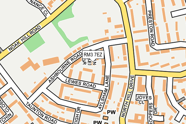 RM3 7EZ map - OS OpenMap – Local (Ordnance Survey) RM3 7EZ map - OS OpenMap – Local (Ordnance Survey)