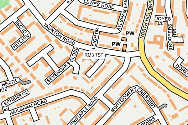 RM3 7ST map - OS OpenMap – Local (Ordnance Survey) RM3 7ST map - OS OpenMap – Local (Ordnance Survey)