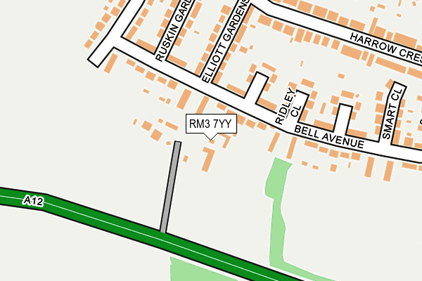 RM3 7YY map - OS OpenMap – Local (Ordnance Survey) RM3 7YY map - OS OpenMap – Local (Ordnance Survey)