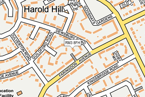 RM3 8FH map - OS OpenMap – Local (Ordnance Survey) RM3 8FH map - OS OpenMap – Local (Ordnance Survey)