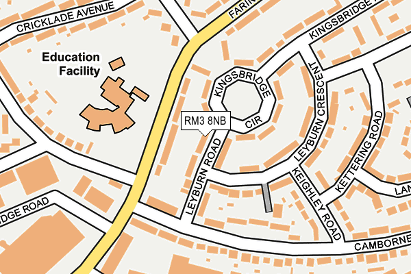 RM3 8NB map - OS OpenMap – Local (Ordnance Survey) RM3 8NB map - OS OpenMap – Local (Ordnance Survey)