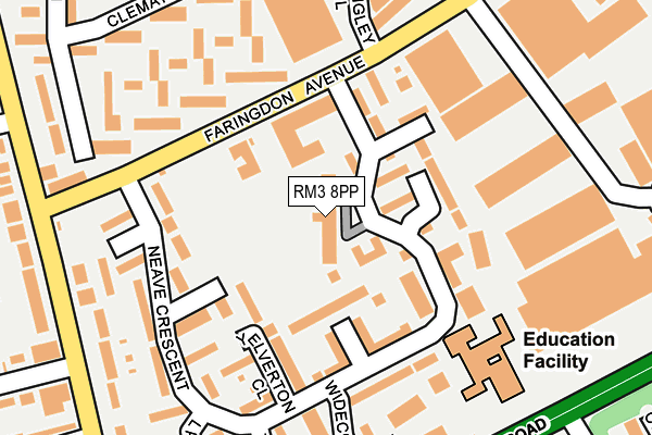 RM3 8PP map - OS OpenMap – Local (Ordnance Survey) RM3 8PP map - OS OpenMap – Local (Ordnance Survey)